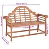 vidaXL Banc de jardin avec coussin noir 120 cm Bois de teck massif