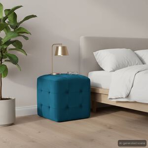 vidaXL 2 pcs Tables de chevet Bleu 30x30x30 cm Tissu velours