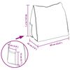 vidaXL Coussin de Dos Blanc 60 x 20 x 50 cm tissu