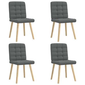 vidaXL Chaises &agrave; manger lot de 4 gris fonc&eacute; tissu