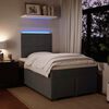 vidaXL Sommier &agrave; lattes de lit et matelas gris fonc&eacute; 120x190cm velours