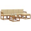 vidaXL Ensemble de canap&eacute;s d'ext&eacute;rieur 6 pcs Naturel et Beige