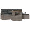 vidaXL Ensemble de canap&eacute; de jardin 6 pc Gris polyrotin