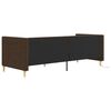 vidaXL Lit avec matelas et &eacute;clairage USB Marron fonc&eacute; Tissu 90x200 cm