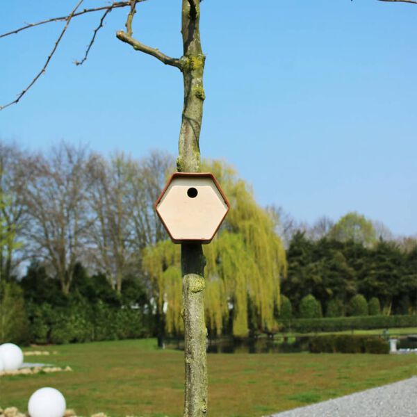 Capi Maison &agrave; oiseaux Hive 1 19x23x20 cm trou rond marron