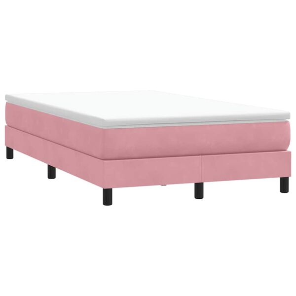 vidaXL Sommier à lattes de lit sans matelas rose 120x210 cm velours