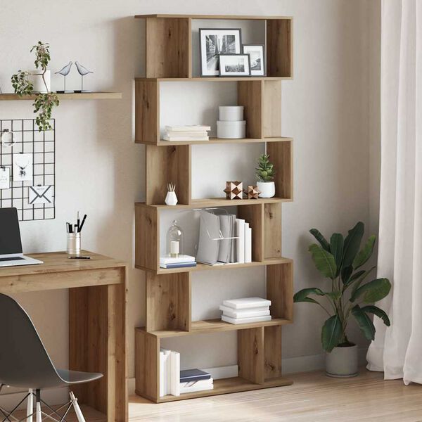 vidaXL Biblioth&egrave;que ch&ecirc;ne artisanal 80x24x192 cm bois d'ing&eacute;nierie