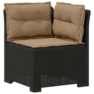 vidaXL Canap&eacute; de jardin 1 place avec coussins look rotin PP Anthracite