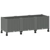 vidaXL Jardini&egrave;re avec Roues Gris clair 120 x 40 x 48 cm PP