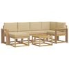 vidaXL Ensemble de canap&eacute;s d'ext&eacute;rieur 7 pc Blanc et Beige