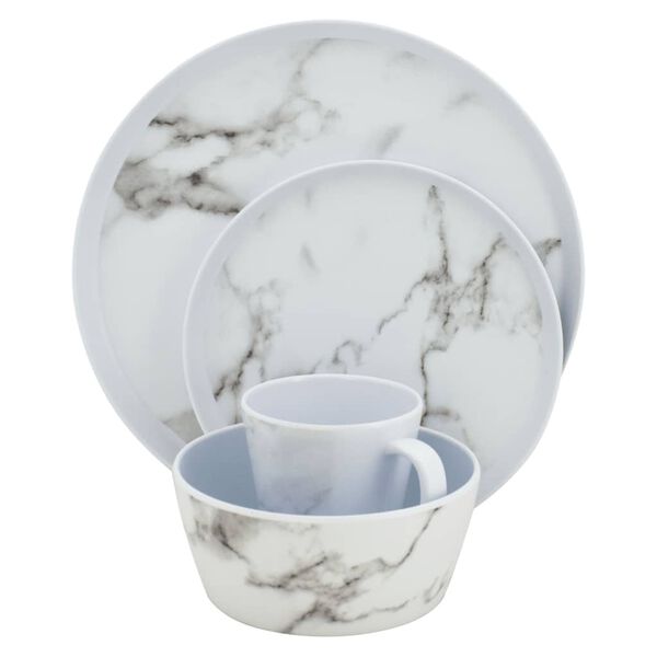 Eurotrail Ensemble de vaisselle 16 pcs Marble