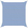 vidaXL Voile d'ombre Bleu et Blanc 3 x 3 m HDPE