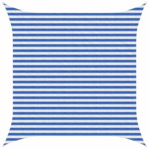 vidaXL Voile d'ombre Bleu et Blanc 3 x 3 m HDPE