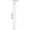 vidaXL Poteau de cl&ocirc;ture. 2 pcs Gris 80 cm Acier peint par poudre