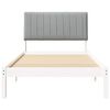 vidaXL Cadre de lit avec t&ecirc;te de lit Blanc 100 x 200 cm Pin massif