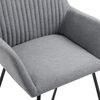 vidaXL Chaises &agrave; manger lot de 4 gris clair tissu