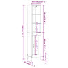vidaXL Buffet haut Sonoma gris 34,5x34x180 cm Bois d'ing&eacute;nierie