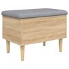 vidaXL Banc de rangement ch&ecirc;ne sonoma 62x42x46 cm bois d'ing&eacute;nierie