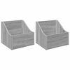 vidaXL Bo&icirc;te &agrave; disques LP 2 pc Sonoma gris 37 x 33 x 32 cm