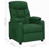 vidaXL Fauteuil inclinable Vert fonc&eacute; Tissu