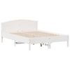 vidaXL Cadre de lit sans matelas blanc 120x190 cm bois de pin massif