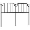vidaXL T&ecirc;te de lit de remplacement m&eacute;tal noir 160 cm