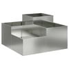 vidaXL Cache-pot de jardin Argent 80 x 80 x 48 cm Acier galvanis&eacute;