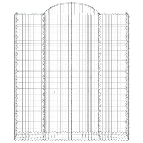 vidaXL Paniers &agrave; gabions arqu&eacute;s 4 pcs 200x50x220/240 cm Fer galvanis&eacute;