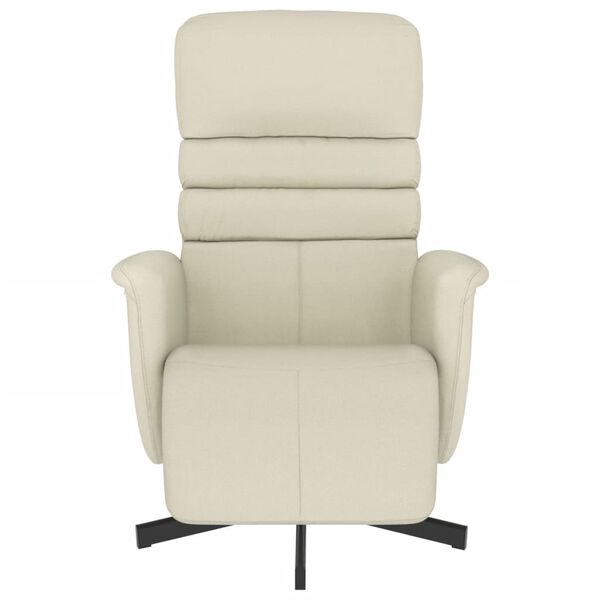 vidaXL Fauteuil inclinable avec repose-pieds cr&egrave;me similicuir