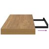 vidaXL &Eacute;tag&egrave;re Murale 2 pcs Marron 80 x 23,5 x 4 cm Bois d'ing&eacute;nierie