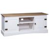 vidaXL Meuble TV Gamme Corona pin mexicain Blanc 120x40x52 cm
