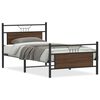 vidaXL Cadre de lit sans matelas ch&ecirc;ne marron 107x203 cm