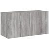 vidaXL Unit&eacute;s murales TV 5 pcs sonoma gris bois d'ing&eacute;nierie