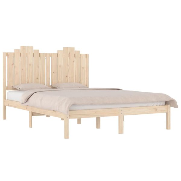 vidaXL Cadre de lit Bois de pin massif 140x200 cm