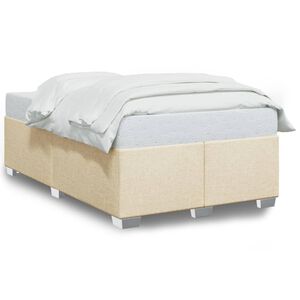 vidaXL Cadre de lit sans matelas cr&egrave;me 120x190 cm tissu