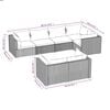 vidaXL Salon de jardin 7 pcs avec coussins Gris R&eacute;sine tress&eacute;e