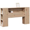 vidaXL T&ecirc;te de lit avec rangement 135 cm bois massif de pin