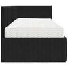 vidaXL Cadre de lit d'angle avec matelas 2 pcs Noir Velours