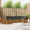 vidaXL Ensemble de canap&eacute; d'angle 7 pcs Naturel et Anthracite