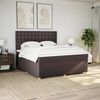 vidaXL Sommier &agrave; lattes de lit avec matelas Marron fonc&eacute; 180x200 cm