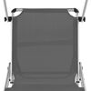 vidaXL Chaises longues pliables et toit lot de 2 Aluminium textil&egrave;ne
