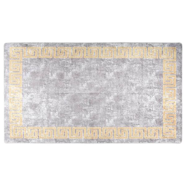vidaXL Tapis lavable antid&eacute;rapant 190x300 cm gris