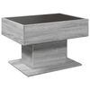 vidaXL Table basse avec LED sonoma gris 70x50x45 cm bois d'ing&eacute;nierie