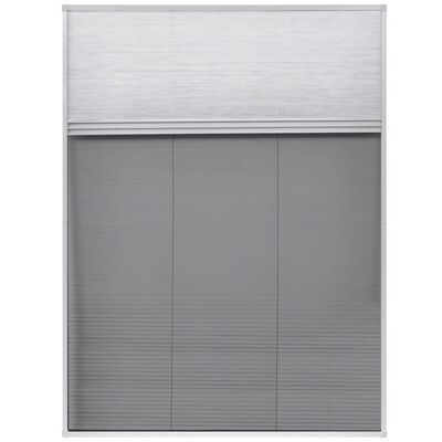 vidaXL Moustiquaire plissée pour fenêtre et store Aluminium 60 x 80 cm