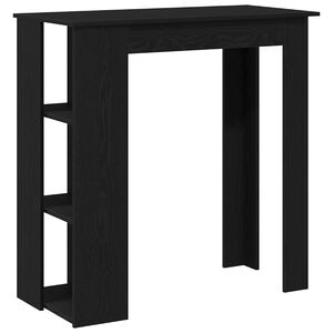vidaXL Table de bar Ch&ecirc;ne noir 102 x 50 x 103,5 cm Bois d'ing&eacute;nierie