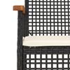 vidaXL Ensemble &agrave; manger de jardin coussins 5pcs Noir R&eacute;sine tress&eacute;e