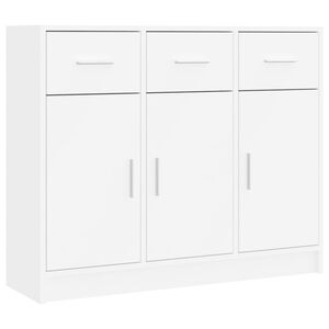 vidaXL Buffet Blanc 91x28x75 cm Bois d'ing&eacute;nierie