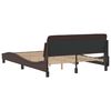 vidaXL Cadre de lit Dover marron 140x190 cm similicuir