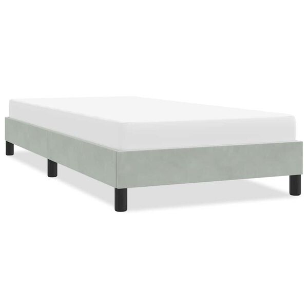 vidaXL Cadre de lit sans matelas gris clair 80x220 cm velours