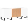 vidaXL Armoire &agrave; disques blanc brillant 121x38x48 cm bois d'ing&eacute;nierie